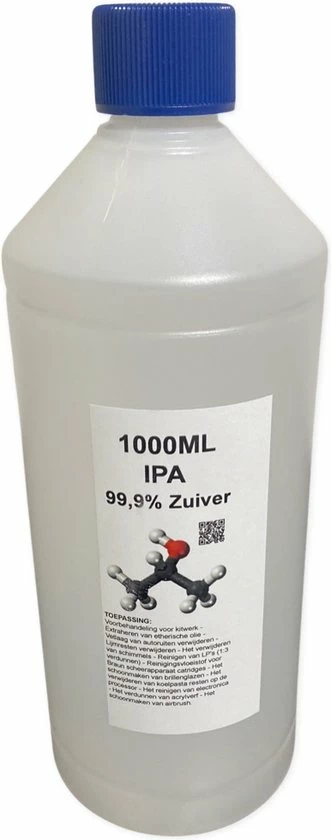 Trade Chemicals Europe BV Isopropanol - Isopropyl - Alcohol - IPA - 99,9% Zuiver - 1000ml 1 Trade Chemicals Europe BV Isopropanol - Isopropyl - Alcohol - IPA - 99,9% Zuiver - 1000ml