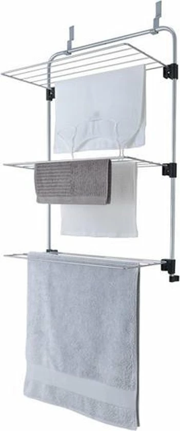 Tomado - Metaltex Metaltex Gale Droogrek - 11m Drooglengte - Ophangbaar Aan Deur - Zilvergrijs 1 Tomado - Metaltex Metaltex Gale Droogrek - 11m Drooglengte - Ophangbaar Aan Deur - Zilvergrijs