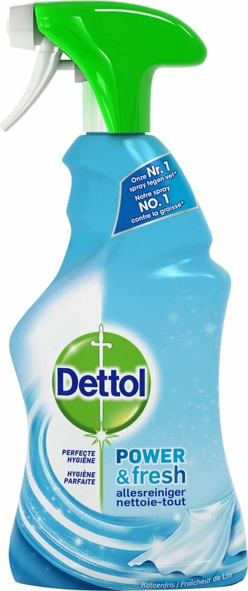 Dettol Power & Fresh - Allesreiniger Spray - Katoenfris - 6 X 500 Ml 2 Dettol Power & Fresh - Allesreiniger Spray - Katoenfris - 6 X 500 Ml - Afbeelding 2