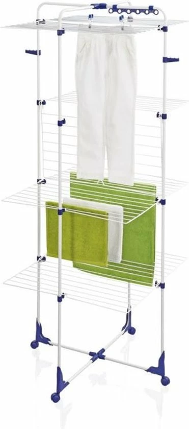 Leifheit Droogtoren Classic 450 - 45 M Drooglente - Met Wieltjes En Houders Voor Kledinghangers 4 Leifheit Droogtoren Classic 450 - 45 M Drooglente - Met Wieltjes En Houders Voor Kledinghangers - Afbeelding 4