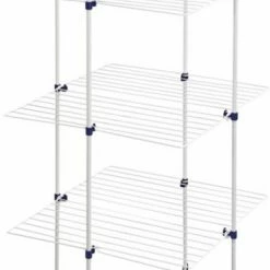 Leifheit Droogtoren Classic 450 - 45 M Drooglente - Met Wieltjes En Houders Voor Kledinghangers