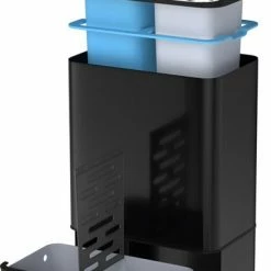 Prullenbak Met Sensor - 60 L - Zwart - Afvalscheiding Vuilbak StangVollby Halden - RVS - 4 Vakken - Automatisch Lucht Filter - 60 Liter (2×18L + 2×12L) - Automatische Soft Close Deksel Met Infrarood Sensor - 4 Vaks Afvalemmer - Bacterie Filter -SolisVac Plus Shop 382x840