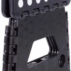 Benson Opvouwbare Kruk - Keukentrap - Zwart Wit - Tot 80 Kg