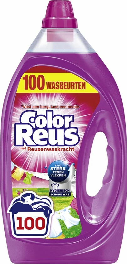 Color Reus Gel Vloeibaar Wasmiddel - Gekleurde Was - Voordeelverpakking - 100 Wasbeurten 2 Color Reus Gel Vloeibaar Wasmiddel - Gekleurde Was - Voordeelverpakking - 100 Wasbeurten - Afbeelding 2