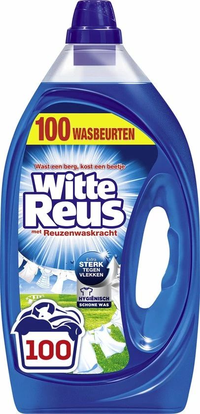 Witte Reus Gel Wasmiddel- Kwartaalverpakking - 100 Wasbeurten 1 Witte Reus Gel Wasmiddel- Kwartaalverpakking - 100 Wasbeurten