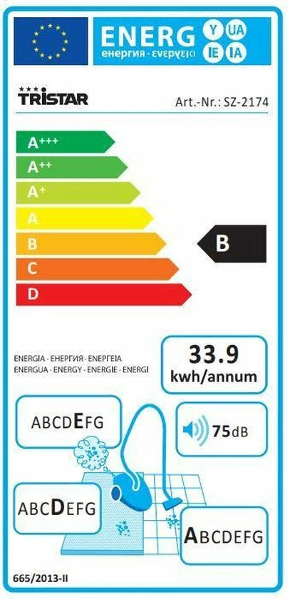 Tristar Stofzuiger SZ-2174 - Compacte Stofzuiger Zonder Zak - Lichtgewicht - HEPA Filter - 800 Watt - 2L 3 Tristar Stofzuiger SZ-2174 - Compacte Stofzuiger Zonder Zak - Lichtgewicht - HEPA Filter - 800 Watt - 2L - Afbeelding 3