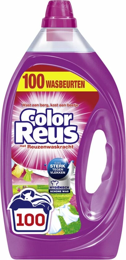 Color Reus Gel Vloeibaar Wasmiddel - Gekleurde Was - Voordeelverpakking - 100 Wasbeurten 1 Color Reus Gel Vloeibaar Wasmiddel - Gekleurde Was - Voordeelverpakking - 100 Wasbeurten