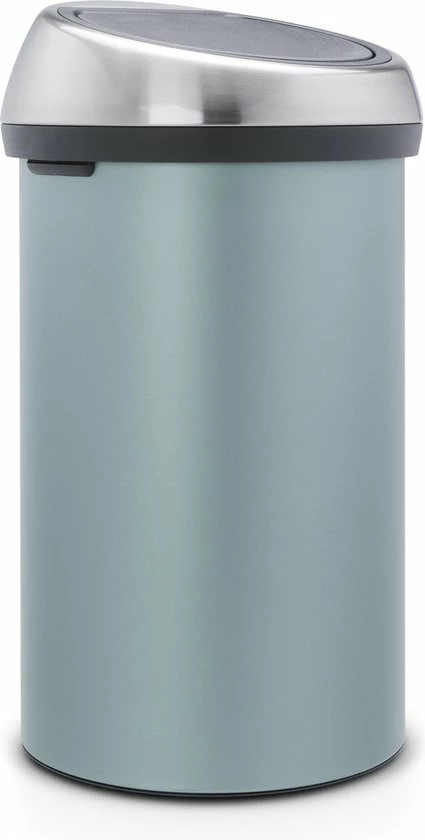 Brabantia Touch Bin Prullenbak - 60 L - Metallic Mint / Matt Steel Fingerprint Proof Deksel 5 Brabantia Touch Bin Prullenbak - 60 L - Metallic Mint / Matt Steel Fingerprint Proof Deksel - Afbeelding 5