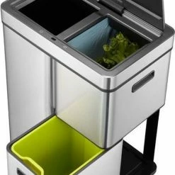 EKO Mirage Plus Sensor Afvalscheider Prullenbak - 35 + 15 + 15 L - Mat RVS -SolisVac Plus Shop 441x840 1