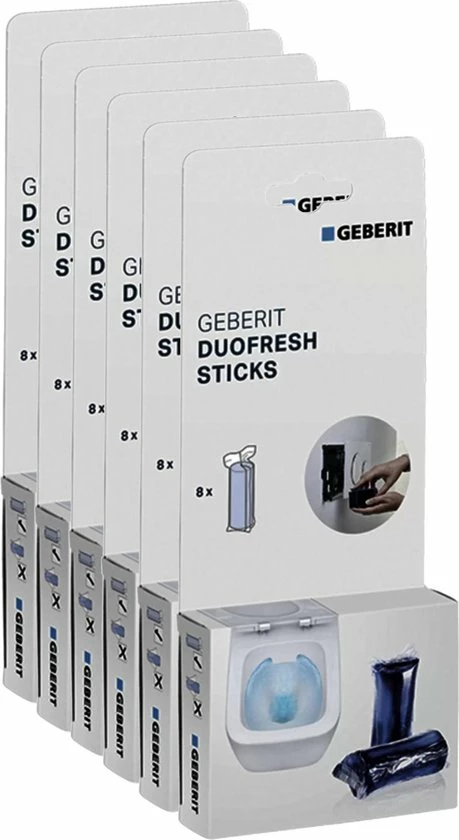 Geberit DuoFresh Sticks - 48 Stuks - Voordeelverpakking - Toiletblokjes Inbouwreservoir - WC Blokjes 6 Geberit DuoFresh Sticks - 48 Stuks - Voordeelverpakking - Toiletblokjes Inbouwreservoir - WC Blokjes - Afbeelding 6