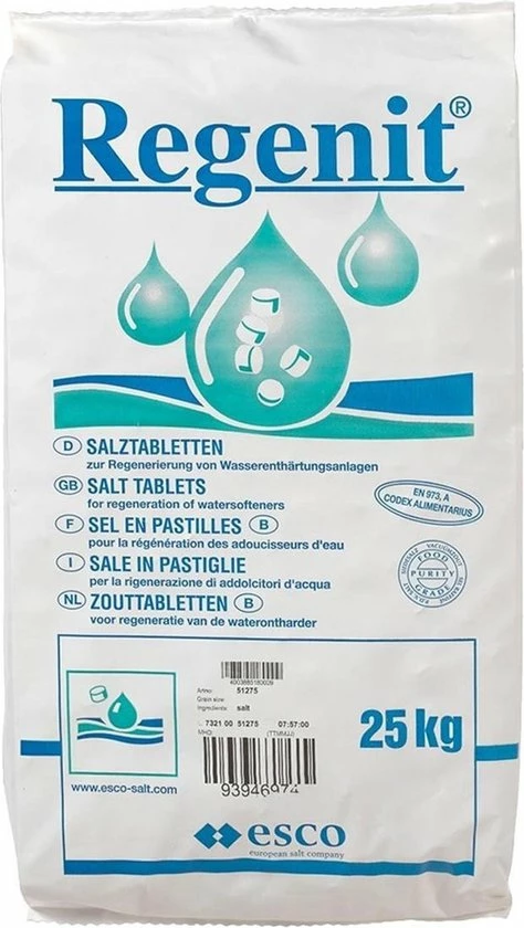 Esco Regenit Onthardingszout Tabletten 25 Kilo Levering 3 Esco Regenit Onthardingszout Tabletten 25 Kilo Levering - Afbeelding 3
