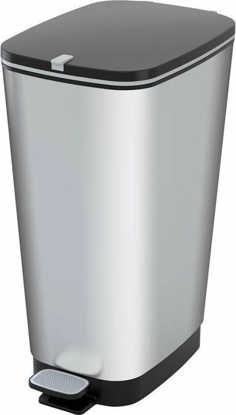 Kis Pedaalemmer Chic Bin Zilver L - 50L 1 Kis Pedaalemmer Chic Bin Zilver L - 50L
