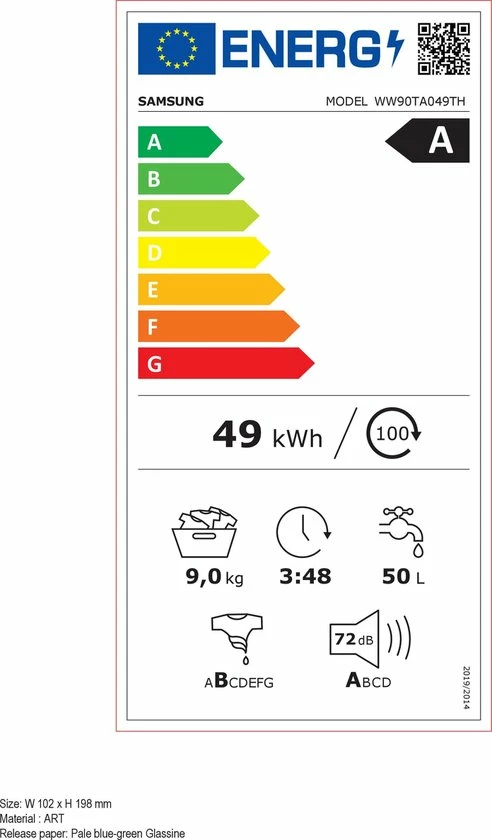 Samsung WW90TA049TH - EcoBubble - 5000 Serie - Wasmachine 3 Samsung WW90TA049TH - EcoBubble - 5000 Serie - Wasmachine - Afbeelding 3