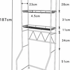 Sens Design Wasmachine Rek - WC Kast - Zwart Metaal -SolisVac Plus Shop 493x840 2