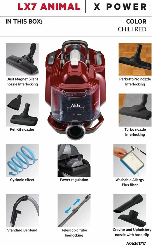 AEG LX7-2-ANIM Animal Edition - Stofzuiger Zonder Zak - Stofzuiger - Zakloze Stofzuiger 8 AEG LX7-2-ANIM Animal Edition - Stofzuiger Zonder Zak - Stofzuiger - Zakloze Stofzuiger - Afbeelding 8