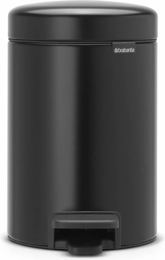 Brabantia NewIcon Prullenbak - 3 L - Matt Black 1 Brabantia NewIcon Prullenbak - 3 L - Matt Black