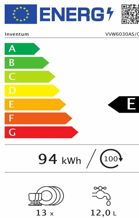 Inventum VVW6030AS - Vaatwasser - Vrijstaand - Zilver 2 Inventum VVW6030AS - Vaatwasser - Vrijstaand - Zilver - Afbeelding 2