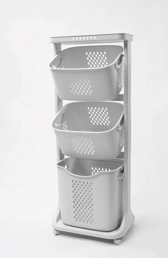 Sens Design Wassorteerder – Wasmand Met 3 Vakken - Op Wieltjes 12 Sens Design Wassorteerder – Wasmand Met 3 Vakken - Op Wieltjes - Afbeelding 12