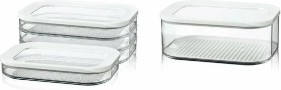 Gusta® Mepal – Vleeswarendoos Modula 3-laags – Wit – Bewaardoos Met Deksel – Zicht Op Inhoud - Stapelbaar – Koelkastdoos 12 Gusta® Mepal – Vleeswarendoos Modula 3-laags – Wit – Bewaardoos Met Deksel – Zicht Op Inhoud - Stapelbaar – Koelkastdoos - Afbeelding 12