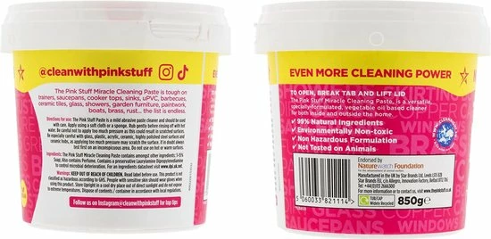 Stardrops The Pink Stuff The Pink Stuff Set 6 Dlg- 2x Spray 750 Ml - 2x Toiletreinoger 750 Ml- 2x Miracle Paste 850 Gram 2 Stardrops The Pink Stuff The Pink Stuff Set 6 Dlg- 2x Spray 750 Ml - 2x Toiletreinoger 750 Ml- 2x Miracle Paste 850 Gram - Afbeelding 2