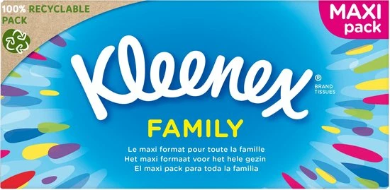 Kleenex Tissues - Family Box - Voordeelverpakking - 10 X 128 Stuks = 1280 Zakdoekjes 5 Kleenex Tissues - Family Box - Voordeelverpakking - 10 X 128 Stuks = 1280 Zakdoekjes - Afbeelding 5