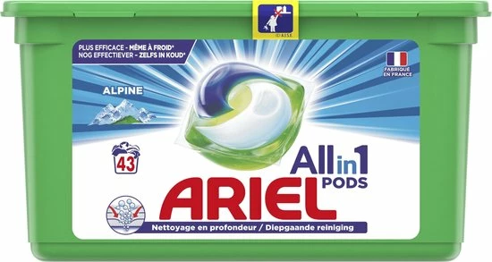Ariel All In 1 Wasmiddel Pods Alpine - 3x43 Wasbeurten - Voordeelverpakking 9 Ariel All In 1 Wasmiddel Pods Alpine - 3x43 Wasbeurten - Voordeelverpakking - Afbeelding 9
