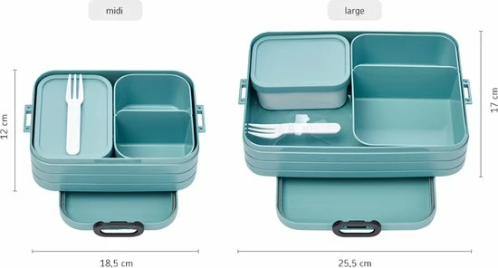 Mepal – Bento Lunchbox Take A Break Midi- Inclusief Bento Box – Nordic Green – Lunchbox Voor Volwassenen 7 Mepal – Bento Lunchbox Take A Break Midi- Inclusief Bento Box – Nordic Green – Lunchbox Voor Volwassenen - Afbeelding 7