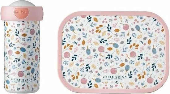 Mepal – Lunchset Campus (sb + Lb) – Schoolbeker En Broodtrommel Voor Kinderen – Spring Flowers – Little Dutch 1 Mepal – Lunchset Campus (sb + Lb) – Schoolbeker En Broodtrommel Voor Kinderen – Spring Flowers – Little Dutch