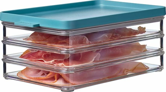 Mepal – Koelkastdoos Omnia Vleeswaren 3-laags – Nordic Green – Vleeswarendoos Koelkast – Vershoudbakjes – Makkelijk Stapelbaar – Houdt Vleeswaren Vers – Lucht En- Aromadicht 2 Mepal – Koelkastdoos Omnia Vleeswaren 3-laags – Nordic Green – Vleeswarendoos Koelkast – Vershoudbakjes – Makkelijk Stapelbaar – Houdt Vleeswaren Vers – Lucht En- Aromadicht - Afbeelding 2
