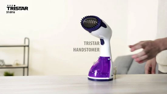 Tristar ST-8916 Kledingstomer – Handstomer Voor O.a Kleding En Meubels - 2 Opzetborstels - Paars/Wit 2 Tristar ST-8916 Kledingstomer – Handstomer Voor O.a Kleding En Meubels - 2 Opzetborstels - Paars/Wit - Afbeelding 2