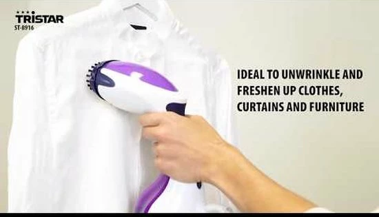 Tristar ST-8916 Kledingstomer – Handstomer Voor O.a Kleding En Meubels - 2 Opzetborstels - Paars/Wit 15 Tristar ST-8916 Kledingstomer – Handstomer Voor O.a Kleding En Meubels - 2 Opzetborstels - Paars/Wit - Afbeelding 15