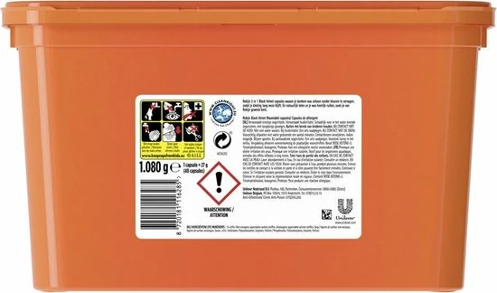 Robijn Black Velvet 3 In 1 Wascapsules - 40 Wasbeurten - Kwartaalbox 2 Robijn Black Velvet 3 In 1 Wascapsules - 40 Wasbeurten - Kwartaalbox - Afbeelding 2