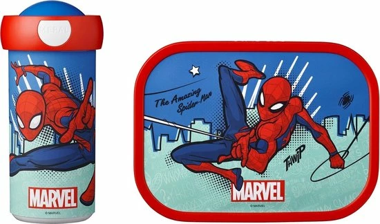 Mepal – Lunchset Campus (sb + Lb) – Schoolbeker En Broodtrommel Voor Kinderen – Spiderman – Bento Box - Lekvrij 1 Mepal – Lunchset Campus (sb + Lb) – Schoolbeker En Broodtrommel Voor Kinderen – Spiderman – Bento Box - Lekvrij