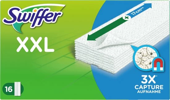 Swiffer Vloerreiniger XXL Droge Doekjes - Voordeelverpakking 6 X 16 Navullingen 2 Swiffer Vloerreiniger XXL Droge Doekjes - Voordeelverpakking 6 X 16 Navullingen - Afbeelding 2