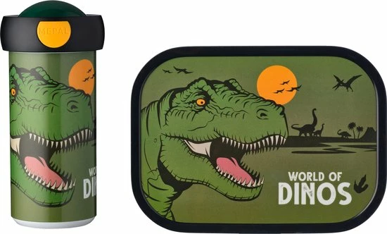 Mepal – Lunchset Campus (sb + Lb) – Schoolbeker En Broodtrommel Voor Kinderen – Dino – Bento Box - Lekvrij 1 Mepal – Lunchset Campus (sb + Lb) – Schoolbeker En Broodtrommel Voor Kinderen – Dino – Bento Box - Lekvrij