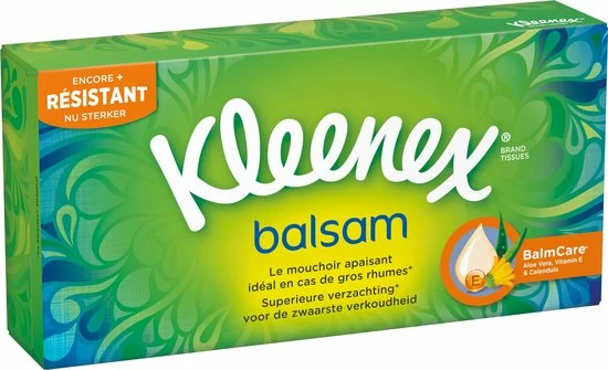 Kleenex Tissues - Balsam - Voordeelverpakking - 12 X 64 Stuks = 768 Zakdoekjes 4 Kleenex Tissues - Balsam - Voordeelverpakking - 12 X 64 Stuks = 768 Zakdoekjes - Afbeelding 4