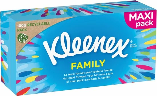 Kleenex Tissues - Family Box - Voordeelverpakking - 10 X 128 Stuks = 1280 Zakdoekjes 2 Kleenex Tissues - Family Box - Voordeelverpakking - 10 X 128 Stuks = 1280 Zakdoekjes - Afbeelding 2