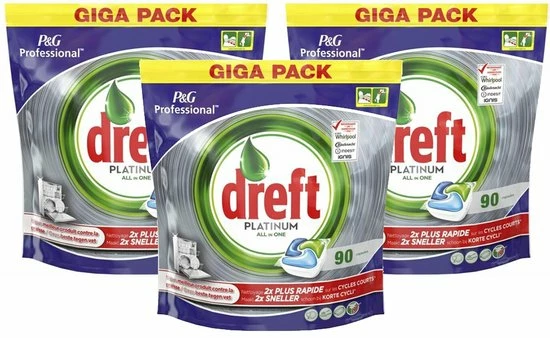 Dreft All In One Platinum - 270 Stuks - Vaatwastabletten - Jaarbox - Voordeelverpakking 1 Dreft All In One Platinum - 270 Stuks - Vaatwastabletten - Jaarbox - Voordeelverpakking