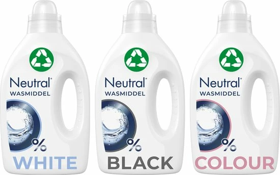 Neutral Neutral Wasmiddel Pakket Parfumvrij En Hypoallergeen Wit + Zwart + Kleur Zorgt Voor De Gevoelige Huid én Voor Het Milieu (1+1+1) X 20 Wasbeurten 4 Neutral Neutral Wasmiddel Pakket Parfumvrij En Hypoallergeen Wit + Zwart + Kleur Zorgt Voor De Gevoelige Huid én Voor Het Milieu (1+1+1) X 20 Wasbeurten - Afbeelding 4