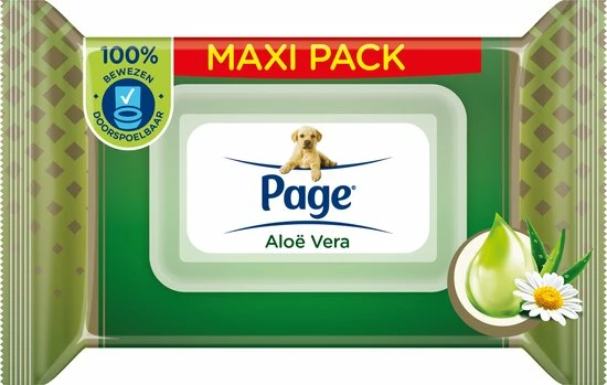 Page Vochtig Toiletpapier - 6 X 74 Stuks - Aloë Vera Maxi Vochtig Wc Papier - Voordeelverpakking 13 Page Vochtig Toiletpapier - 6 X 74 Stuks - Aloë Vera Maxi Vochtig Wc Papier - Voordeelverpakking - Afbeelding 13