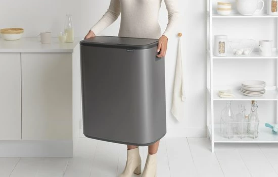 Brabantia Bo Touch Bin Prullenbak - 2 X 30 L - Platinum 6 Brabantia Bo Touch Bin Prullenbak - 2 X 30 L - Platinum - Afbeelding 6