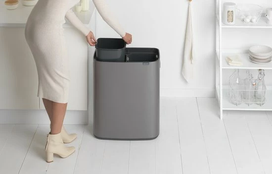 Brabantia Bo Touch Bin Prullenbak - 2 X 30 L - Platinum 7 Brabantia Bo Touch Bin Prullenbak - 2 X 30 L - Platinum - Afbeelding 7