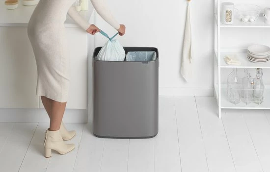 Brabantia Bo Touch Bin Prullenbak - 2 X 30 L - Platinum 8 Brabantia Bo Touch Bin Prullenbak - 2 X 30 L - Platinum - Afbeelding 8