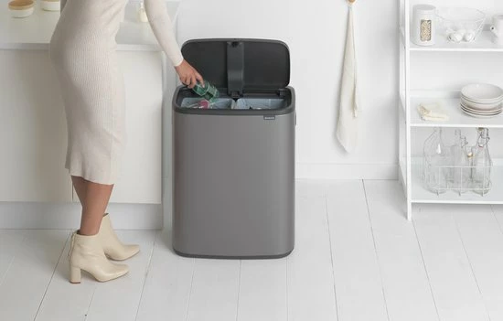 Brabantia Bo Touch Bin Prullenbak - 2 X 30 L - Platinum 13 Brabantia Bo Touch Bin Prullenbak - 2 X 30 L - Platinum - Afbeelding 13