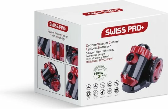 Swiss Pro+ | Stofzuiger Zonder Zak - Stofzuiger Cyclonische Vaccuum 1600W | Limited Edition 6 Swiss Pro+ | Stofzuiger Zonder Zak - Stofzuiger Cyclonische Vaccuum 1600W | Limited Edition - Afbeelding 6