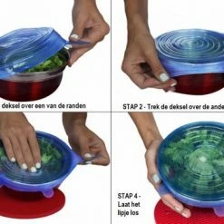 Merkloos Senobia Kitchen Princess Siliconen Deksels - Herbruikbaar - 6 Stuks - Transparant 7 Merkloos Senobia Kitchen Princess Siliconen Deksels - Herbruikbaar - 6 Stuks - Transparant -SolisVac Plus Shop 550x366 141