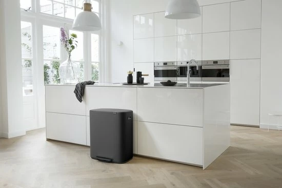 Brabantia Bo Prullenbak - 2 X 30 L - Mineral Infinite Grey 4 Brabantia Bo Prullenbak - 2 X 30 L - Mineral Infinite Grey - Afbeelding 4