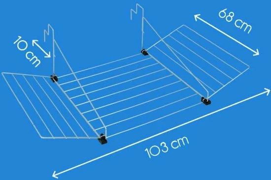 Tomado - Metaltex Tomado Tilburg Droogrek - 12m Drooglengte - Zilvergrijs 6 Tomado - Metaltex Tomado Tilburg Droogrek - 12m Drooglengte - Zilvergrijs - Afbeelding 6