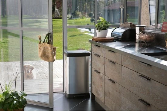 Curver Decobin Prullenbak - Rechthoekig - 50L - Metallic - Recycled Kunststof 7 Curver Decobin Prullenbak - Rechthoekig - 50L - Metallic - Recycled Kunststof - Afbeelding 7