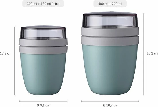 Mepal – Lunchpot Ellipse Mini – Praktische Muesli Beker To Go – Nordic Pink – Geschikt Voor Vriezer, Magnetron En Vaatwasser. 7 Mepal – Lunchpot Ellipse Mini – Praktische Muesli Beker To Go – Nordic Pink – Geschikt Voor Vriezer, Magnetron En Vaatwasser. - Afbeelding 7